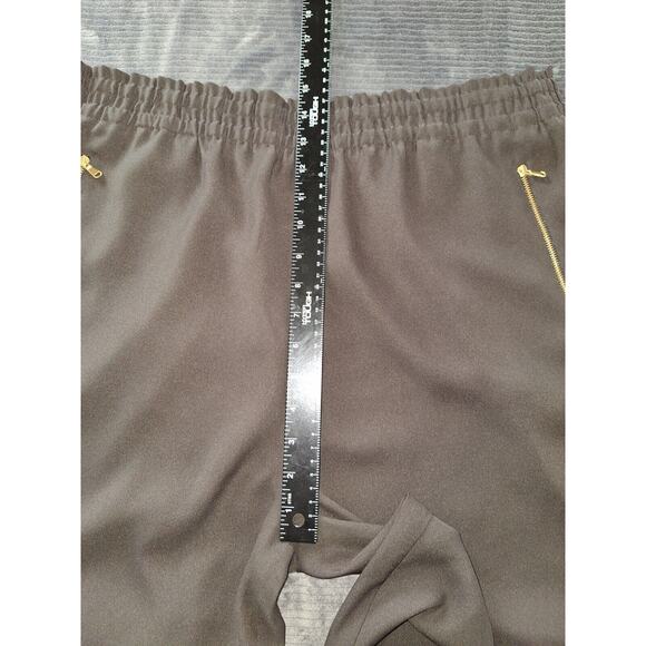Soft Surroundings Womans Sz XL Dark Olive Green Pull On Gold Zip Pockets Jogger - Picture 6 of 9